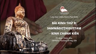 Buổi 61 Đọc Hiểu Trung Bộ Kinh Pāli  Bài số 9  Kinh Chánh Kiến I Sư Thiện Hảo giảng dạy [upl. by Westfall753]