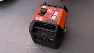 Generac IQ3500 Inverter Generator under STARTSTOP Small load [upl. by Ravel114]