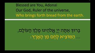 Hebrew for Prayer 2  Prayer before eating bread [upl. by Wenn]