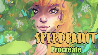 SPEEDPAINT PROCREATE ✦ SPRING [upl. by Idonna868]