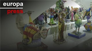 Las Fallas cada vez más cerca Valencia inaugura la Exposició del Ninot [upl. by Aniuqaoj]