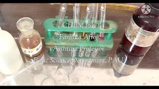 Phenolic group test  Phenol test with 25 ferric chloride FeCl3 [upl. by Eniamurt]