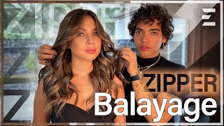 Balayage Zipper  Tutorial Completo  Tendencia 2022 [upl. by Ahseyi]