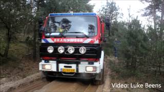 Brandweer Gelderland Midden houdt grote natuurbrandoefening rondom Laag Soeren 15 03 2014 [upl. by Kcirdlek]