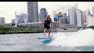 Hydrofoil Surfing in Chicago with Zane Schweitzer [upl. by Karlens753]