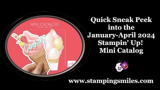 Quick Sneak Peek into the January April 2024 Stampin Up Mini Catalog [upl. by Adnalay]