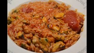 Riz moules tomates recette cookeo [upl. by Arhaz340]