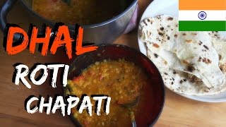 Recette Indienne  Dhal de lentilles corail et Roti Chapati VEGAN [upl. by Ecirtak]