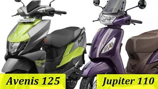 TVS Jupiter 110 vs Suzuki Avenis 125  Difference Between Avenis 125 amp Jupiter 110  RajuSNair [upl. by Abby621]