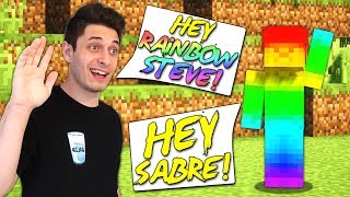 Meeting RAINBOW STEVE in REAL LIFE  VR Minecraft [upl. by Notaek975]