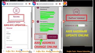 AXIS Bank KYC And ReKYC Update Online 2022 Axis Bank Aadhaar Link Online Axis Bank Adress Update [upl. by Euqnimod]