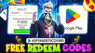 Free Fire Redeem Code Today 🔥 Free Redeem Code 💎😱 2000₹ Free Redeem Code 😎 freefire redeemcode [upl. by Htebasyle]