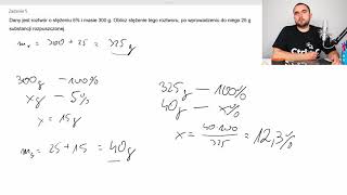 Dr M wyjaśnia  Roztwory  zadania część 1 chemia [upl. by Floss]