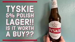 Tyskie Gronie 5 ABV Polish lager Beer Review [upl. by Anirroc]