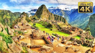 Machu Picchu Aguas Calientes Peru  4K Stock Footage [upl. by Fredek]