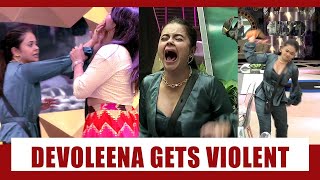 Bigg Boss 14 Day 102 Devoleena Bhattacharjees anger crosses its limits breaks bowls and cups [upl. by Nolham271]