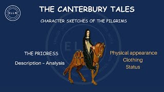 The Prioress in The Canterbury Tales  Description amp Character Analysis  PDF notes [upl. by Nnaynaffit]