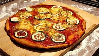 Rezept PIZZA backen aus einem QUARK ÖL TEIG einfach und gelingt immer auch ohne Hefe [upl. by Ecertal324]