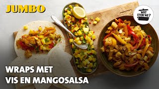 Wat eten we Wraps met vis en mangosalsa [upl. by Ecined]