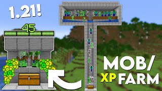 Minecraft EASY MOB XP FARM TUTORIAL 121 Without Mob Spawner [upl. by Eileek663]