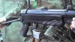 MP40 cap firing model gun features amp firing action [upl. by Elbag]