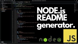 README Generator App with NODEjs Inquirer JavaScript [upl. by Letnuahs]