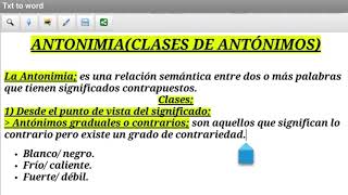 La Antonimia Clases de antónimos Semántica [upl. by Levitt]