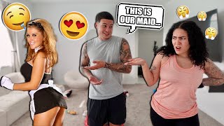 HIRING A HOT CLEANING LADY PRANK ON FIANCE [upl. by Jesselyn]