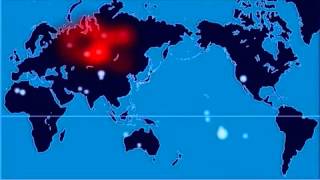 A TimeLapse Map of Every Nuclear Explosion Since 1945 in 3 minutes [upl. by Bronez]