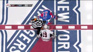 NHL 13 Online Gameplay Chicago Blackhawks Kush77 vs New York Rangers Nick NHL Xbox 360 [upl. by Lehacim]