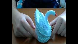 HOW TO MAKE 3D ORIGAMI SWAN 1  DIY paper craft Swan  Razcapapercraft 4 [upl. by Naujal231]