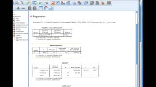 SPSS Linear Regression [upl. by Alliw]