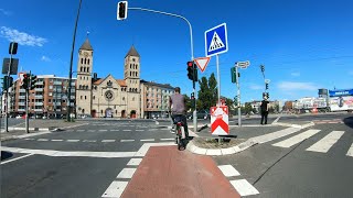 4K Cycling Düsseldorf  Allwetterbad Flingern  Hochschule HSD via Behrenstr BertyAlbrechtPark [upl. by Davison]