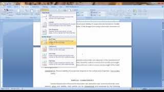 HOW TO INSERT PAGE NUMBERING IN SPECIFIC PAGE MS Office 2007 [upl. by Atnicaj]