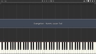 Evangelion Komm süsser Tod  Piano Tutorial Synthesia [upl. by Merna938]