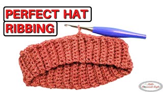 How to Crochet RIBBING on HATS  Bottom Up [upl. by Asli]