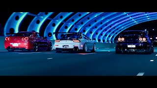 Midnight Run R34 GTR FD RX7 Evo and more  Zhiyun Crane 3 Lab  4K [upl. by Meridith265]