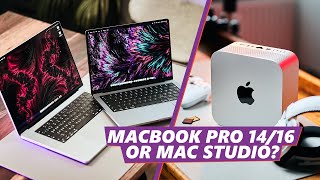 Which quotperformancequot Mac to choose in 2023  Macbook Pro 14  16 and Mac Studio Review [upl. by Lisab693]