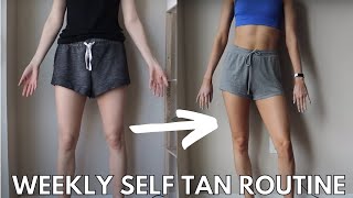 Weekly Self Tan Routine  At Home Self Tanner Application Tips amp Tricks Self Tanning Tutorial [upl. by Jacinda]