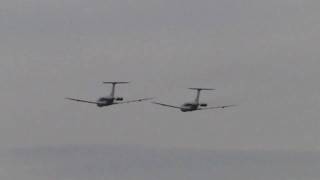 Formation of two VC10s on their final flight [upl. by Eltsyrc]