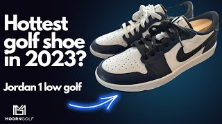 Nike Air Jordan 1 Low G Golf Shoes  WhitePure PlatinumGum [upl. by Antipas726]