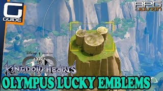 KINGDOM HEARTS 3  All Lucky Emblems in Olympus [upl. by Shelden]