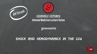 Shock and Hemodynamics in the CCU with Dr Brown [upl. by Nitsuga874]