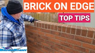 bricklaying BRICK ON EDGE TOP TIPS [upl. by Namhcan]