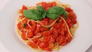 Spaghetti with Fresh Cherry Tomato Marinara Recipe  Laura Vitale  Laura in the Kitchen Episode 411 [upl. by Crutcher]