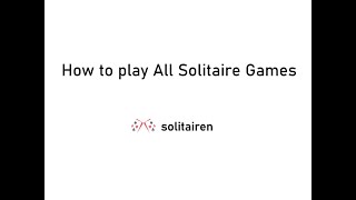 How to play All Solitaire Games  solitaire free online [upl. by Lundgren]