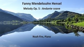 Fanny Mendelssohn Hensel  Melody Op 5  Andante soave [upl. by Anahsat]