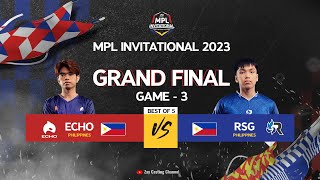 Game  3 ECHO vs RSG Philippines  MPLI 2023 [upl. by Nnaael242]