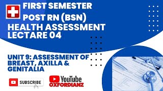 First Semester Post RN BSN  Lec4  Unit 09 Assessment of Breast Axilla amp Genitalia [upl. by Lrig]