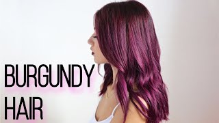 HOW TO DARK BURGUNDY HAIR DYE AT HOME [upl. by Annadal]